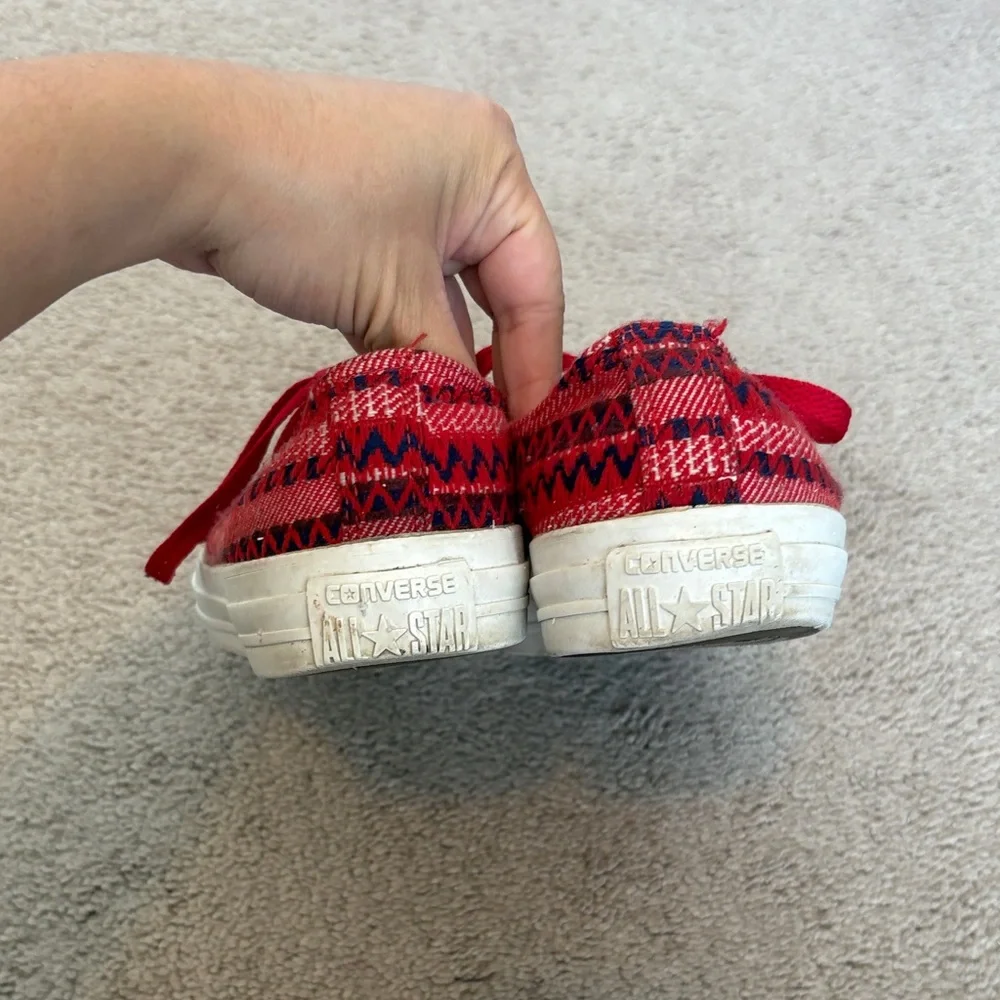 Converse Red, White, & Blue Zig Zag Knit Sneakers - Picture 3 of 8